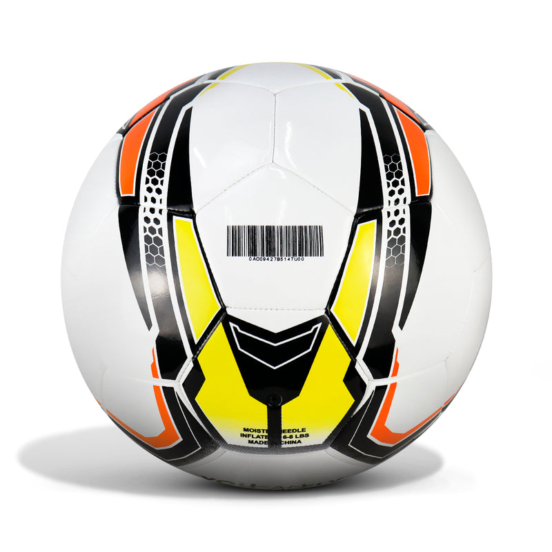 SOCCER BASIC N° 5 (STICHED) - WHITE/ORANGE NEON